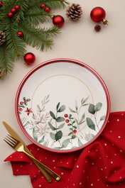 Hermia Juego de Platos de Servicio Navideños - 6 Piezas Multicolor